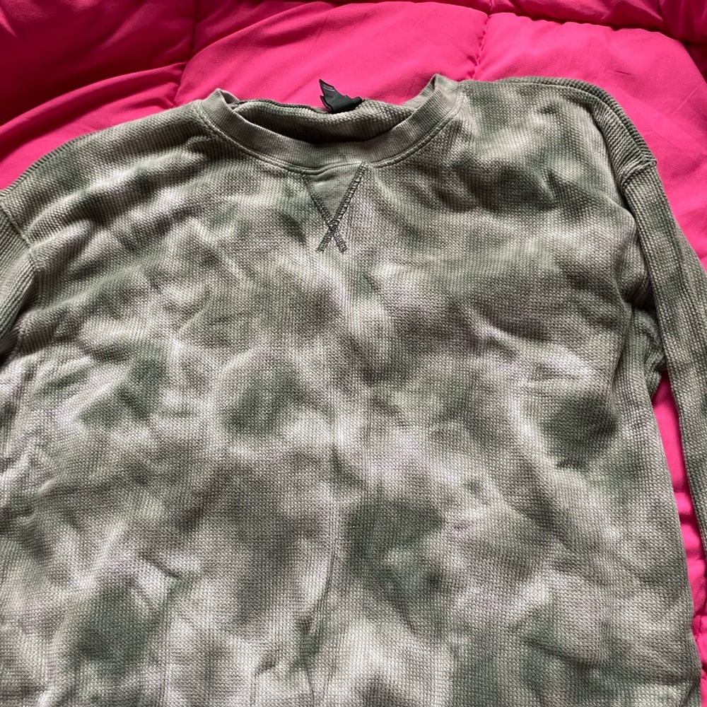 Green tie die shirt